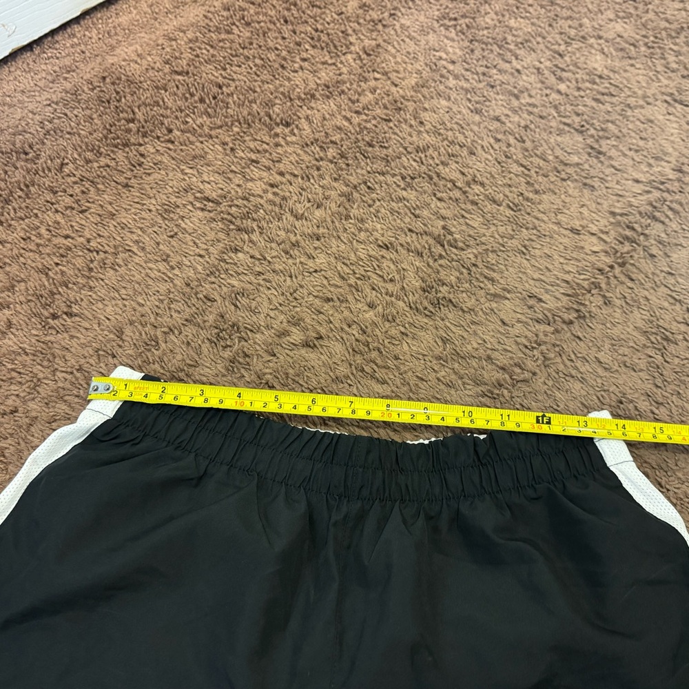 Nike Dri-Fit Black High Rise Mesh Lined Running Shorts Race Black White M - Picture 4 of 6